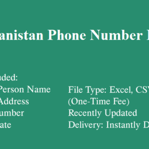 Afghanistan phone number database