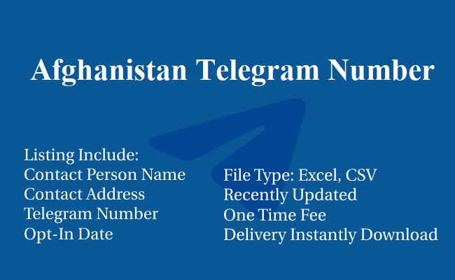 Afghanistan Telegram Database