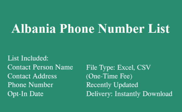 Albania phone number database