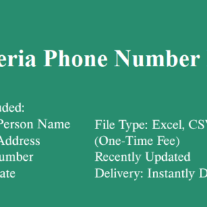 Algeria phone number database