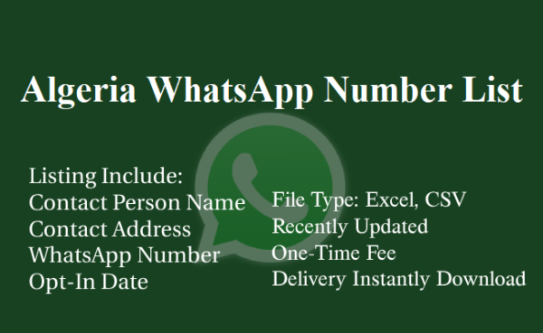 Algeria whatsapp number database