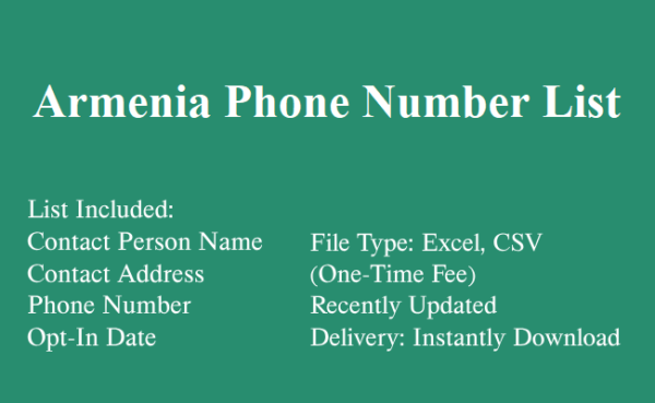 Armenia phone number database