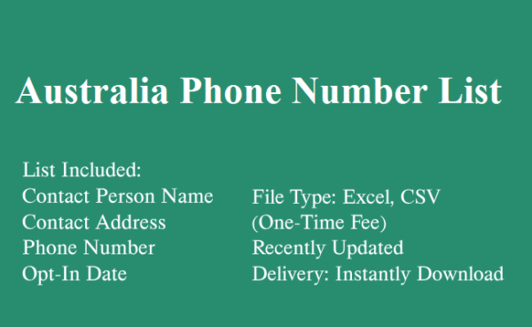 Australia phone number database