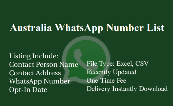 Australia whatsapp number database