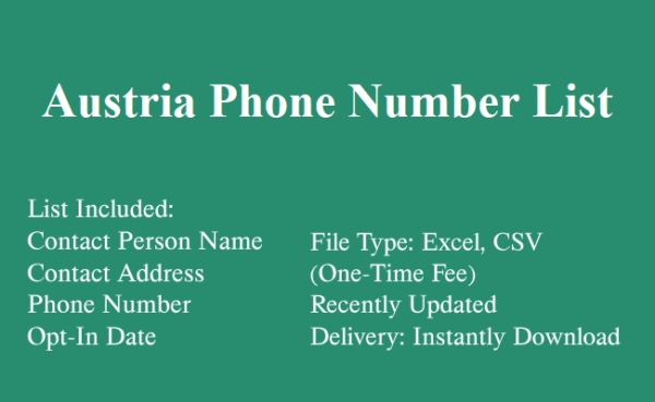 Austria phone number database