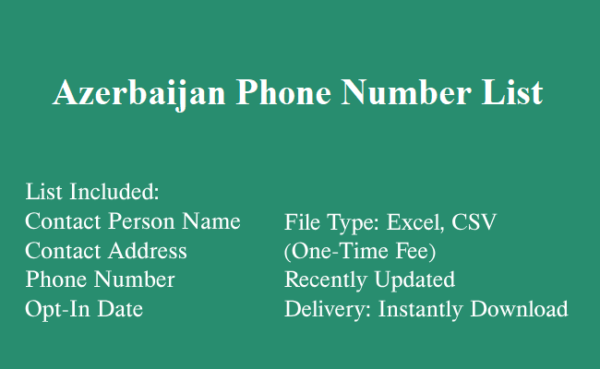 Azerbaijan phone number database