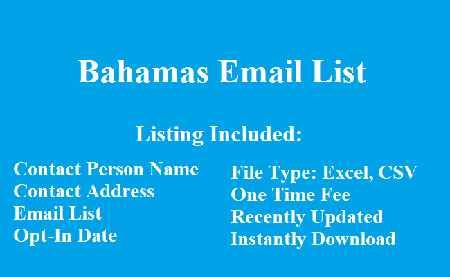 Bahamas Email List
