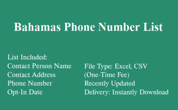 Bahamas phone number database