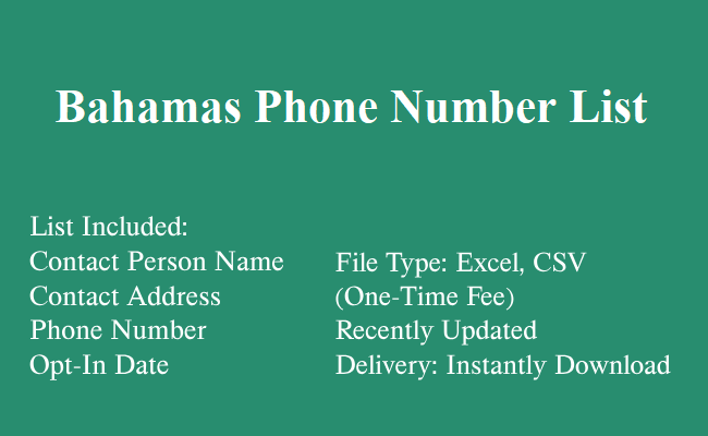 巴哈马电话号码列表