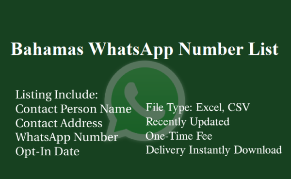 Bahamas whatsapp number database