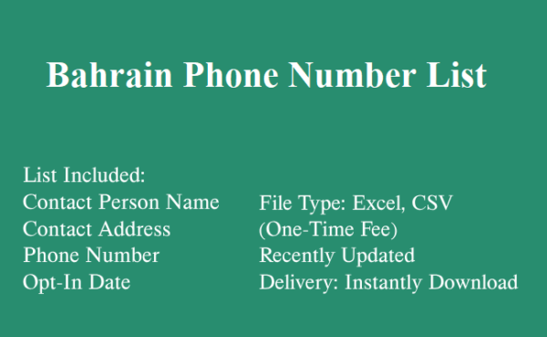 Bahrain Phone Numbers List