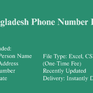 Bangladesh phone number database