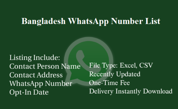 Bangladesh whatsapp number database