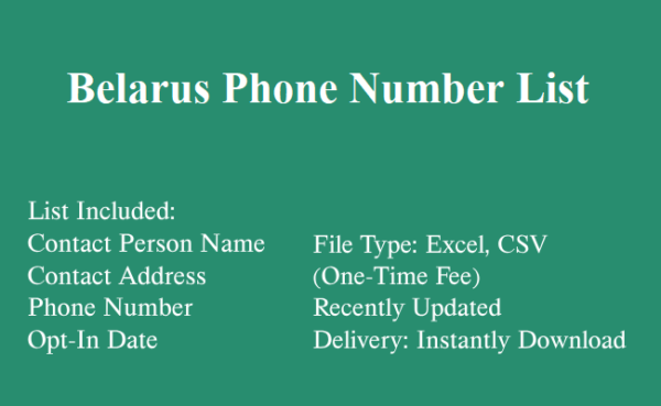 Belarus phone number database