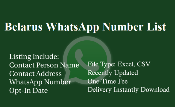 Belarus whatsapp number database