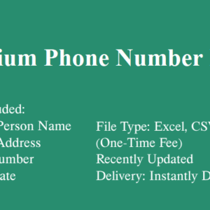 Belgium phone number database