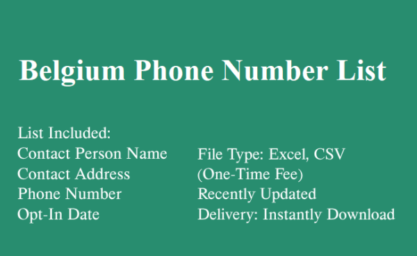 Belgium phone number database