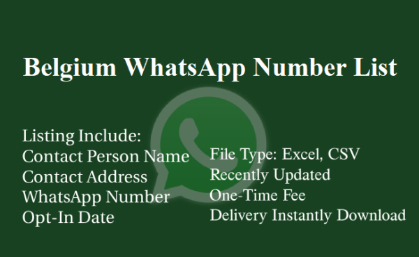 Belgium whatsapp number database