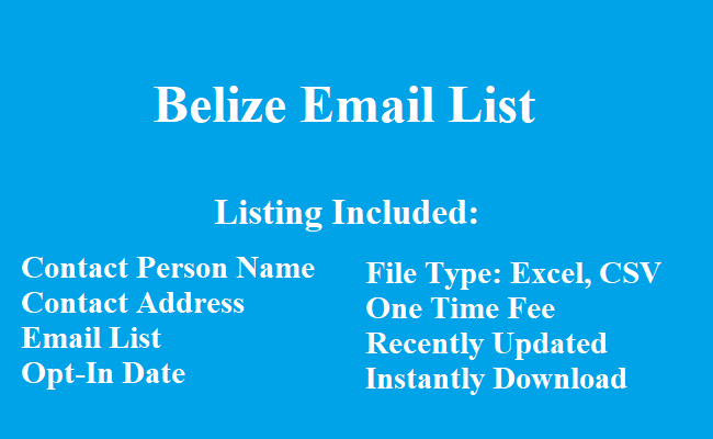 伯利兹电子邮件列表