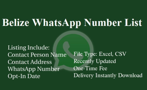 Belize whatsapp number database