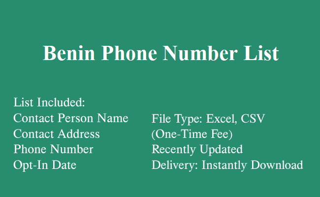贝宁电话号码列表