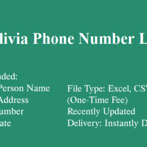 Bolivia phone number database