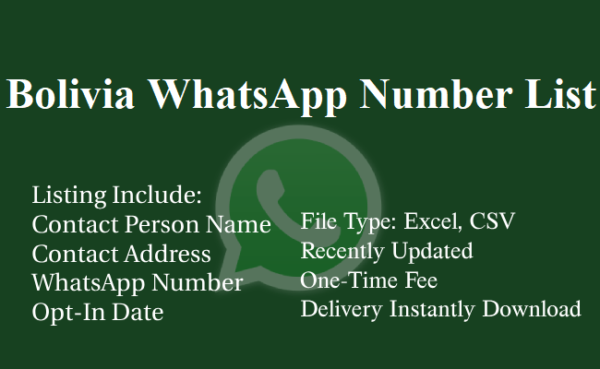 Bolivia whatsapp number database