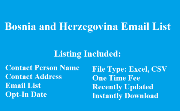 Bosnia and Herzegovina email list