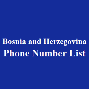 波斯尼亚和黑塞哥维那电话号码表