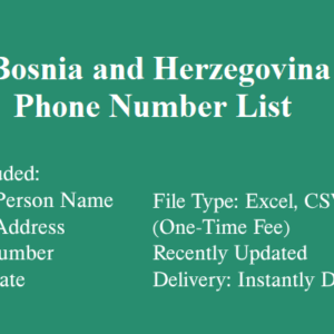 Bosnia and Herzegovina phone number database