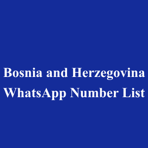 波斯尼亚和黑塞哥维那 WhatsApp 号码列表