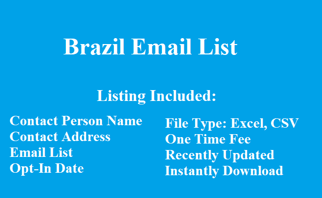 巴西电邮清单