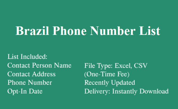 Brazil phone number database