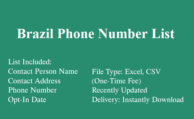 巴西电话号码表