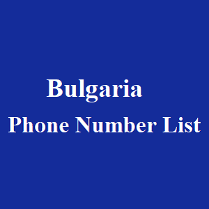Bulgaria Phone Number List
