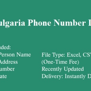 Bulgaria phone number database