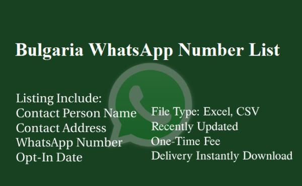 Bulgaria whatsapp number database