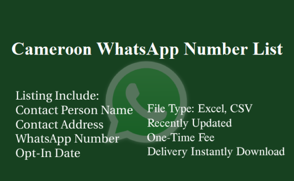 Cameroon whatsapp number database