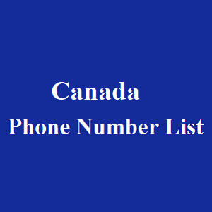 Canada Phone Number List