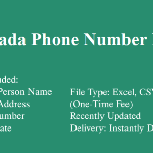 Canada phone number database