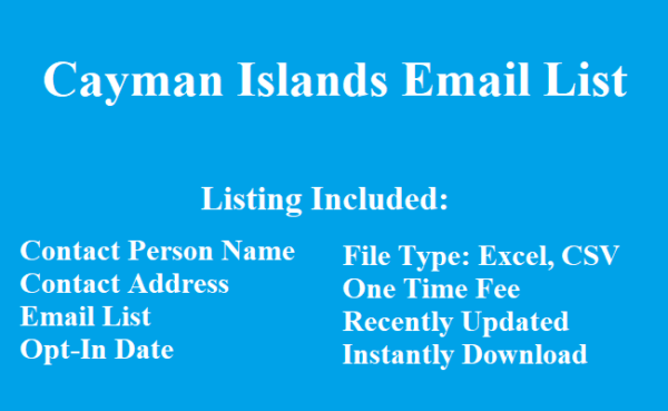 Cayman Islands email list