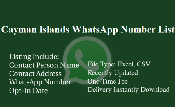 Cayman Islands whatsapp number database