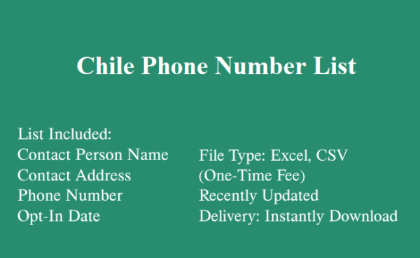 Chile phone number database