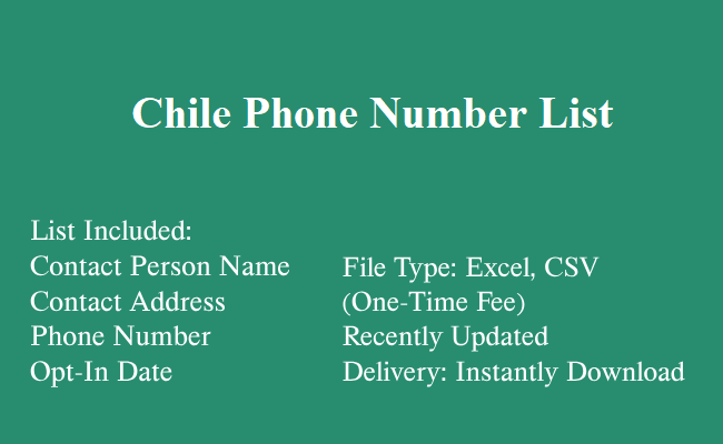 Chile Number Database | Phone List