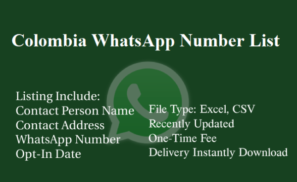 Colombia whatsapp number database