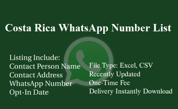 Costa Rica whatsapp number database