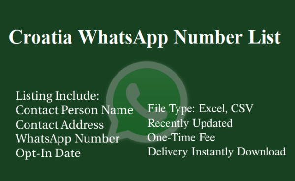 Croatia whatsapp number database