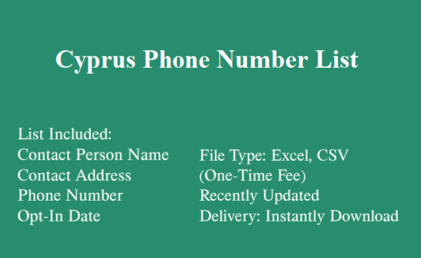 Cyprus phone number database