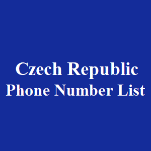 捷克共和国电话号码表