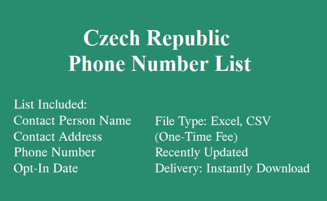 捷克共和国电话号码表